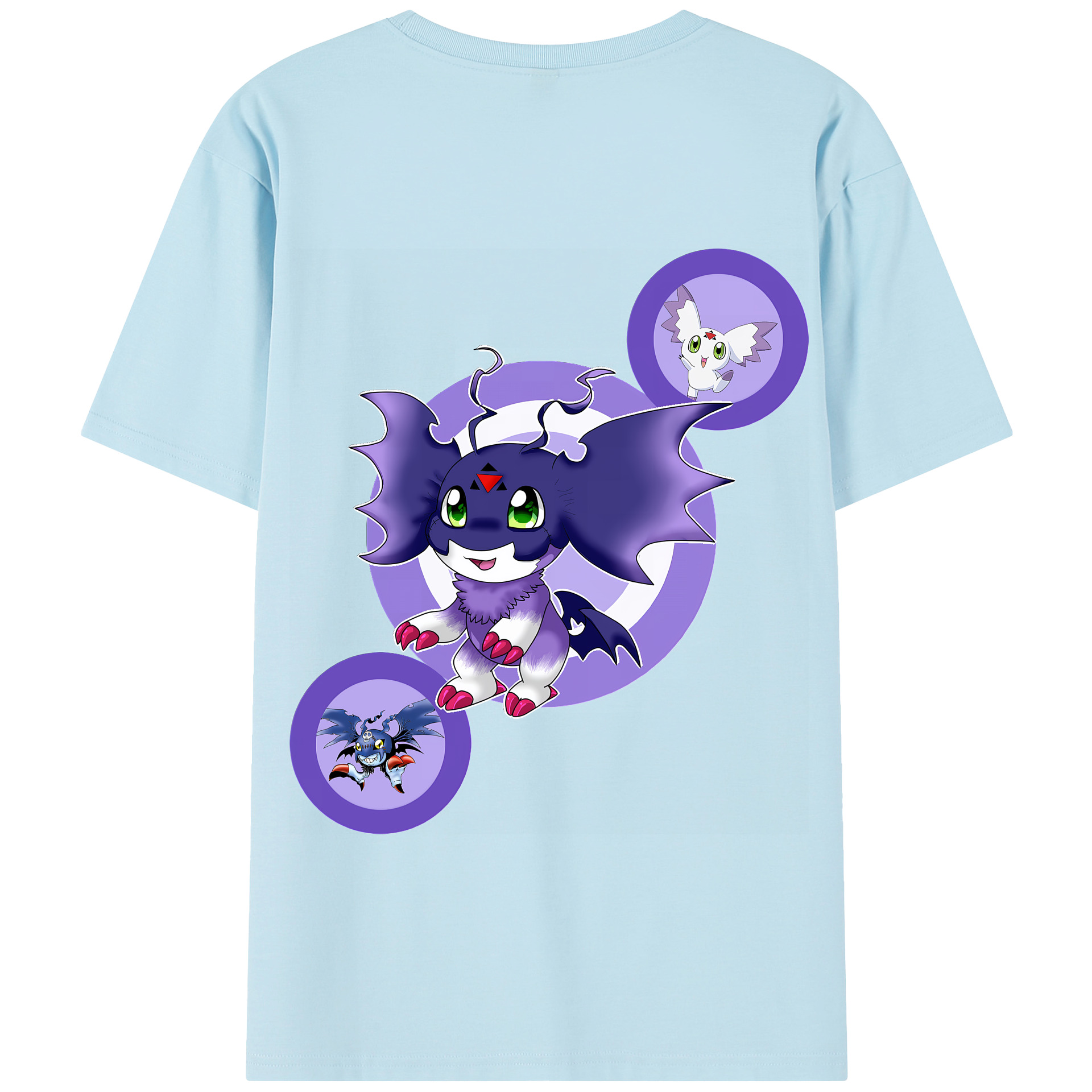 （画像用） Digimon デジタルモンスター/デジモン 綿100％半袖Tシャツ（背面プリント）